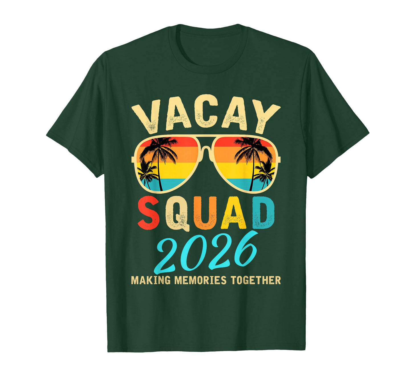 Vacay Squad 2026 Summer Vacation Family Friends Trip Palm T-Shirt