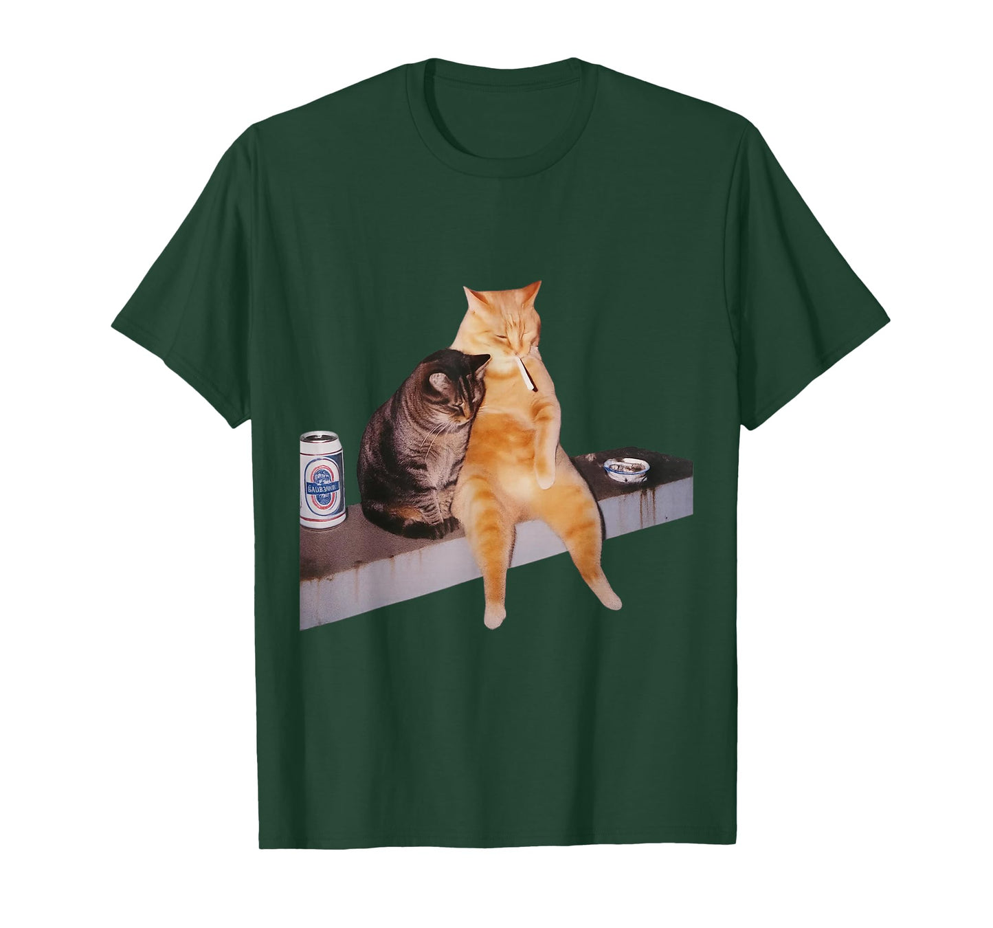 Cat Meme Cat Smoking Cigarette T-Shirt