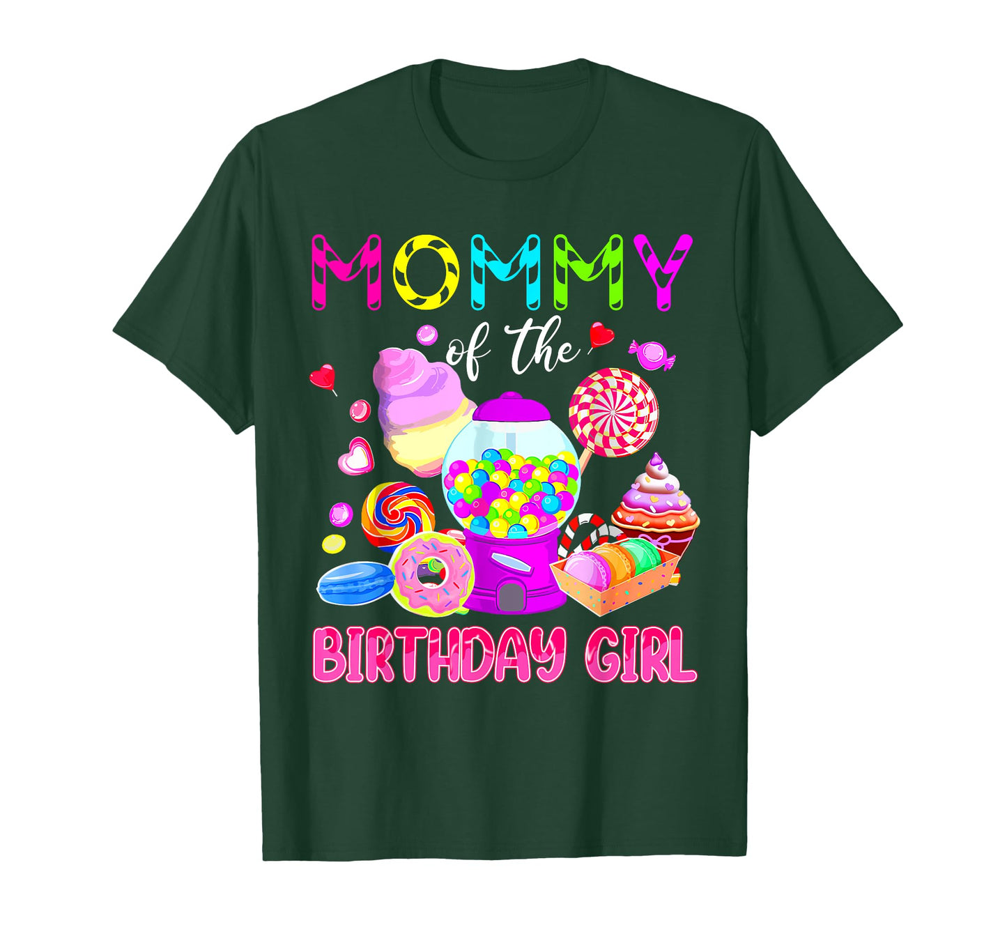 Kids Mommy Of The Birthday Girl Candy Birthday Party T-Shirt