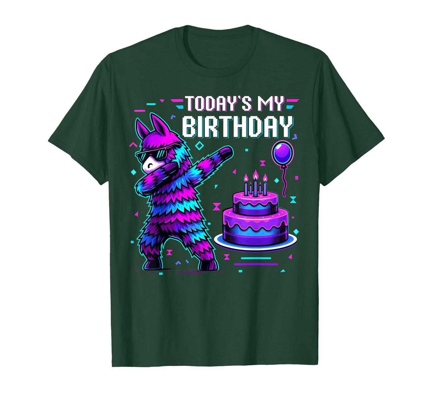 Todays My Birthday Llama Pinata Birthday Party Boy Girl Bday T-Shirt