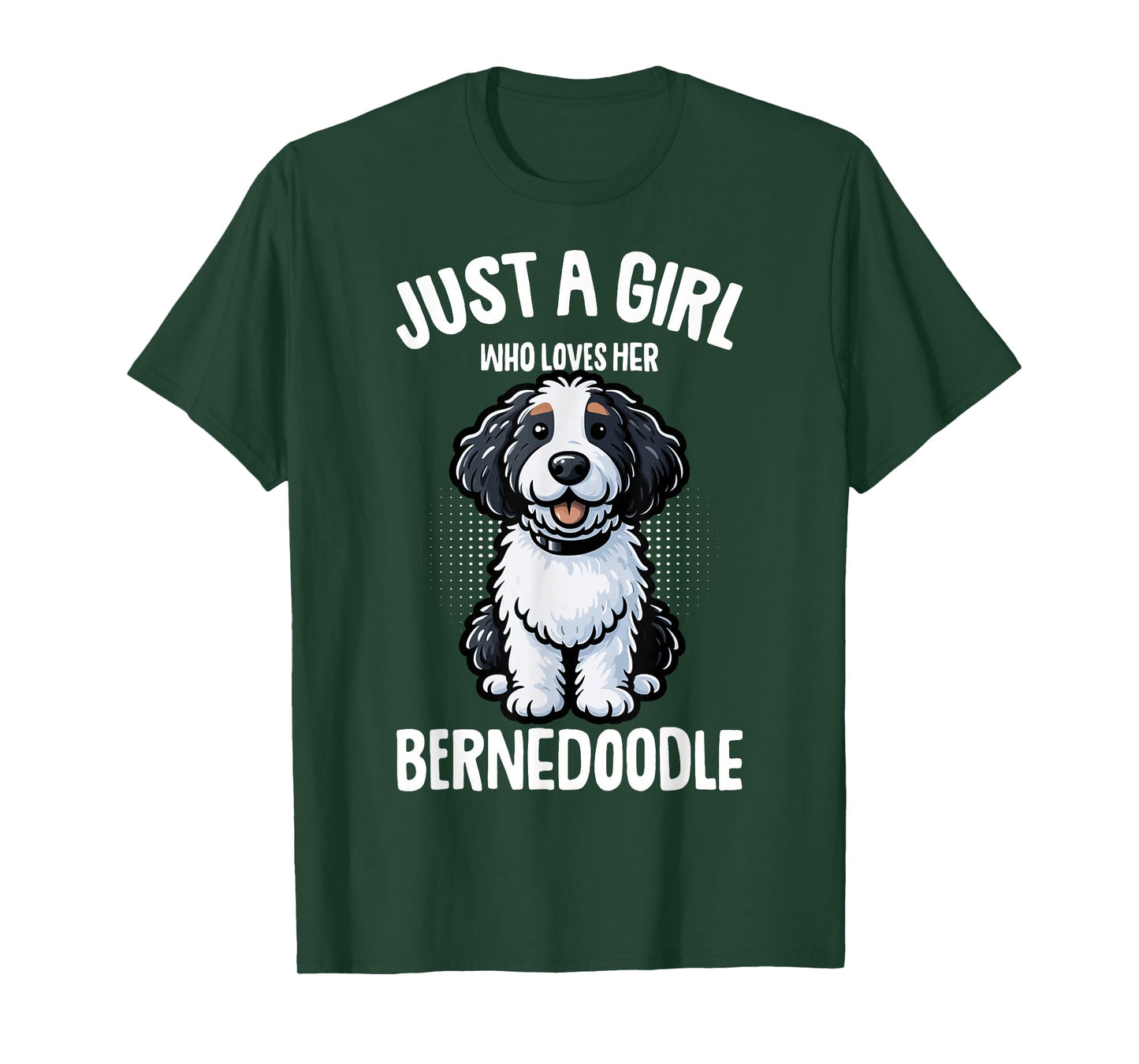 Just a Girl Who Loves Her Bernedoodle Dog Kids T-Shirt