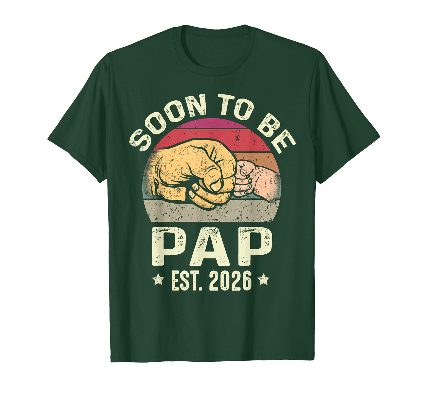 Soon to Be Pap Est 2026 for New Papa Funny Fathers Day T-Shirt