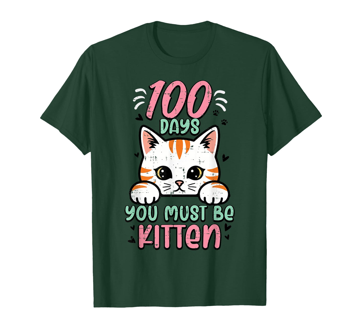100 Days You Must Be Kitten Cute 100th Day of School Kids T-Shirt