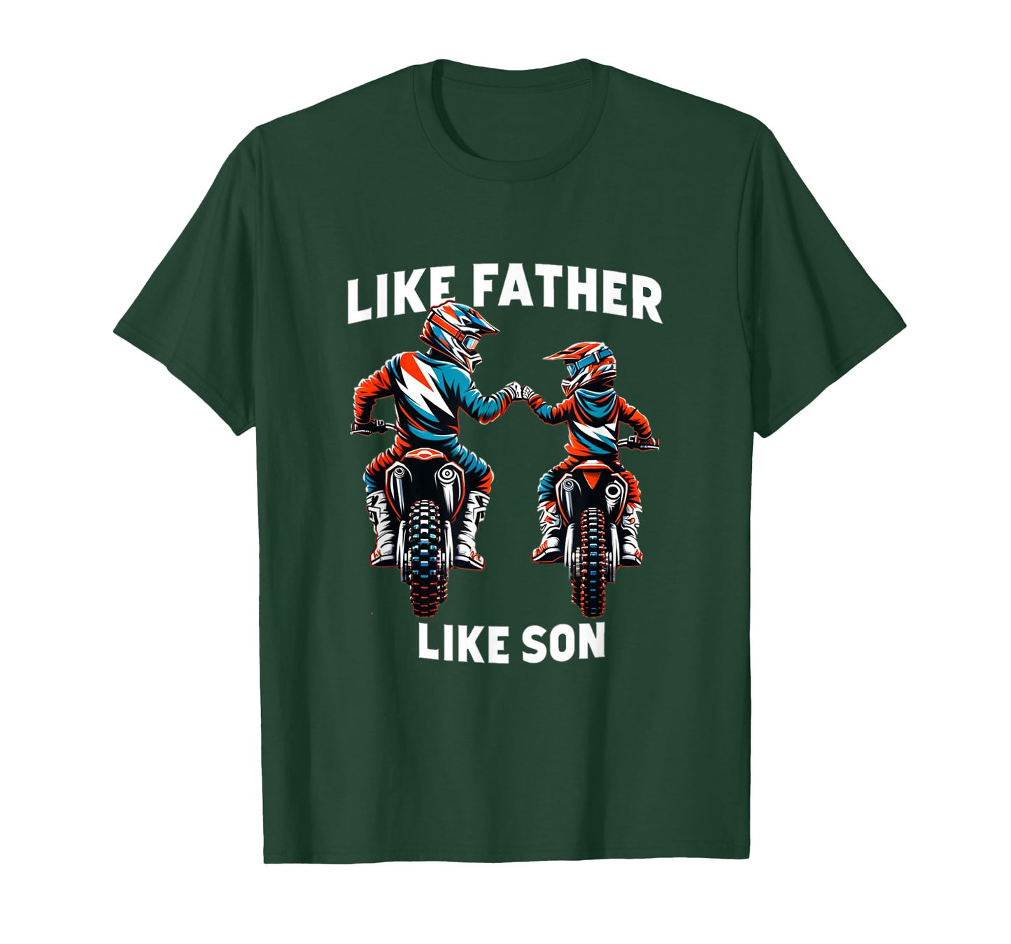 Dirt Bike Family Father Son Motocross Off-Road MX Dad Boys T-Shirt
