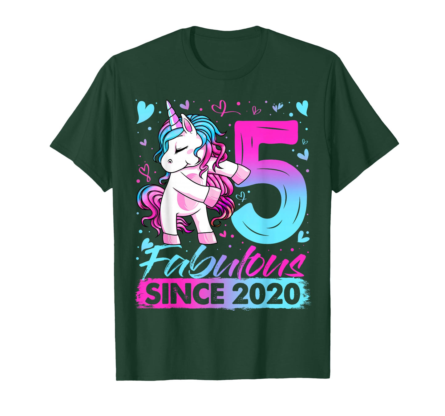 5 Year Old Unicorn Gifts For Girls 5th Birthday Girl Party T-Shirt