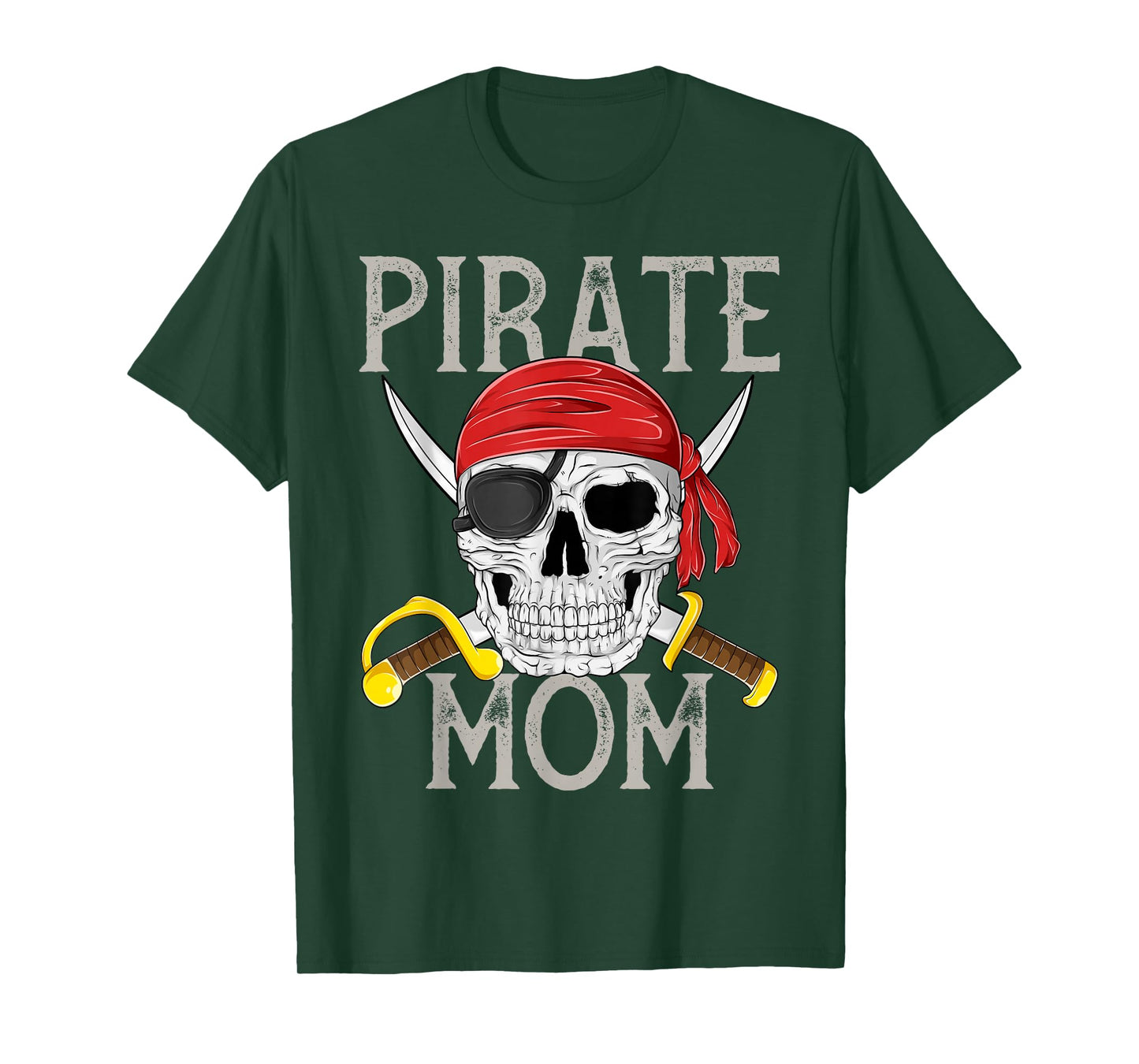 Pirate Mom Jolly Roger Flag Skull Family Pirates T-Shirt