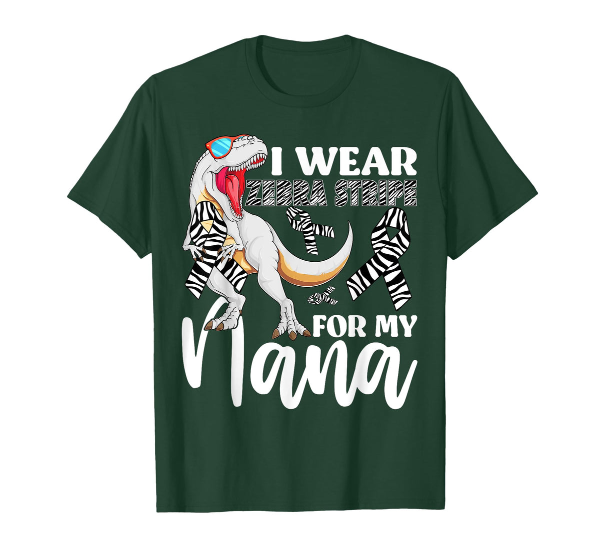 I Wear Zebra Stripe For My Nana Carcinoid Cancer Awareness T-Shirt