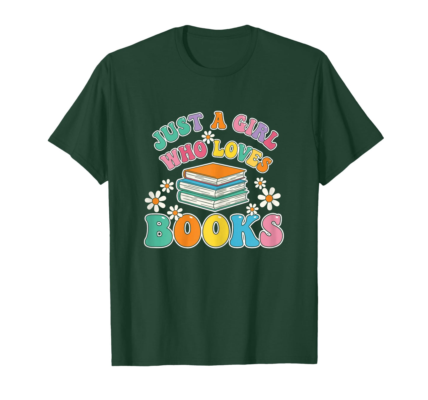 Just a Girl Who Loves Books Pajamas Shirt Reading Book Lover T-Shirt