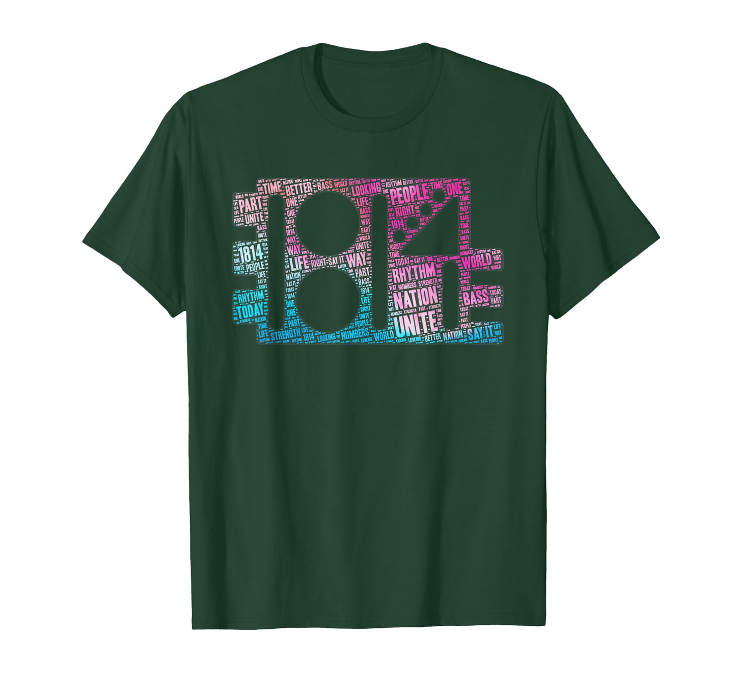 Rhythm Vintage Nation 1814 Aesthetic Typography Desi Tie Dye T-Shirt