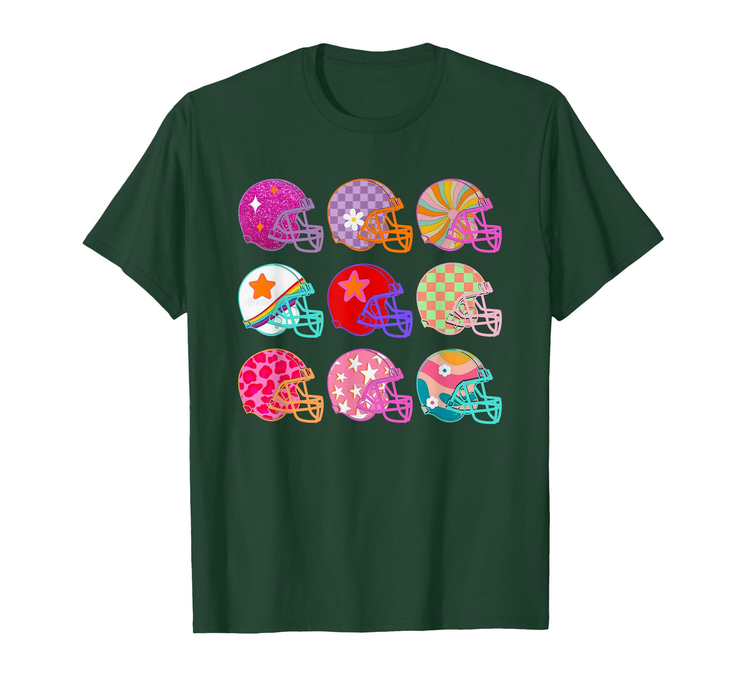 Football Hat Colorful Football For Football Players T-Shirt