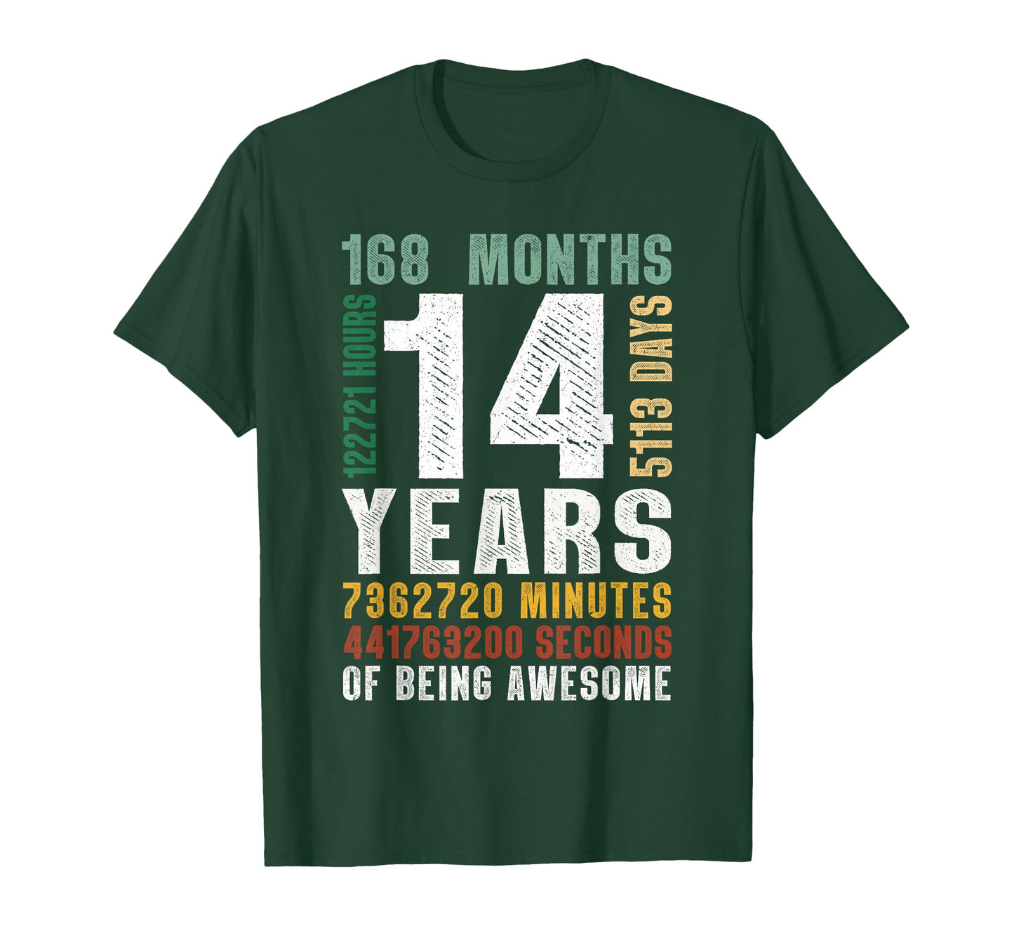 14 Year Old BDay Decorations Boy 14yr Retro 14th Birthday T-Shirt