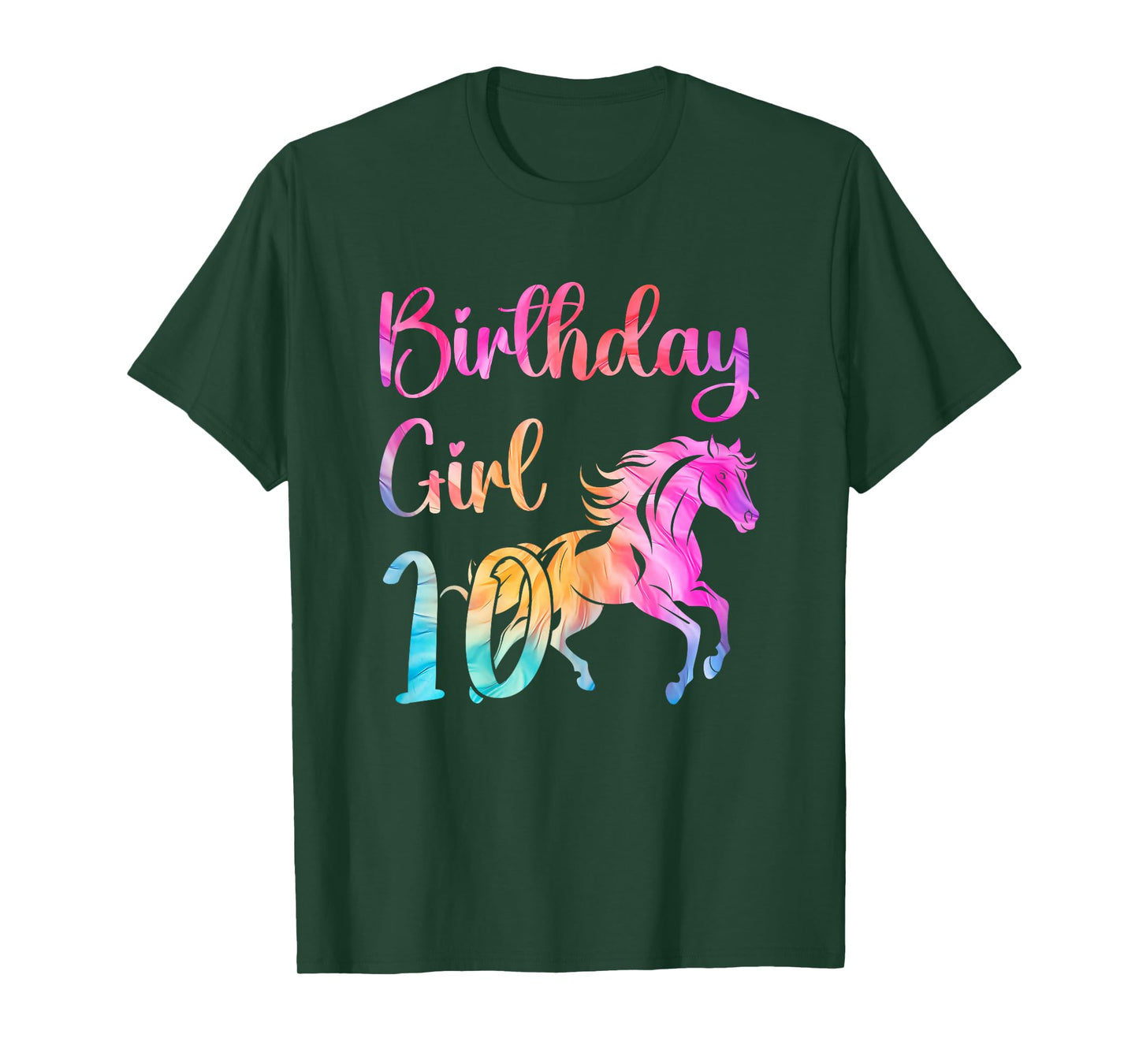 10th Birthday Horse 10 Year Old Girl Birthday Horse Lovers T-Shirt
