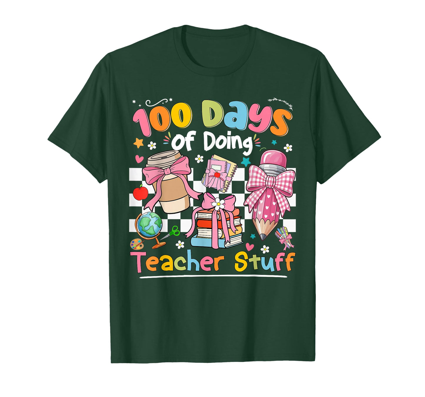 100th Day of School Teacher 100 Days Coffee Books T-Shirt