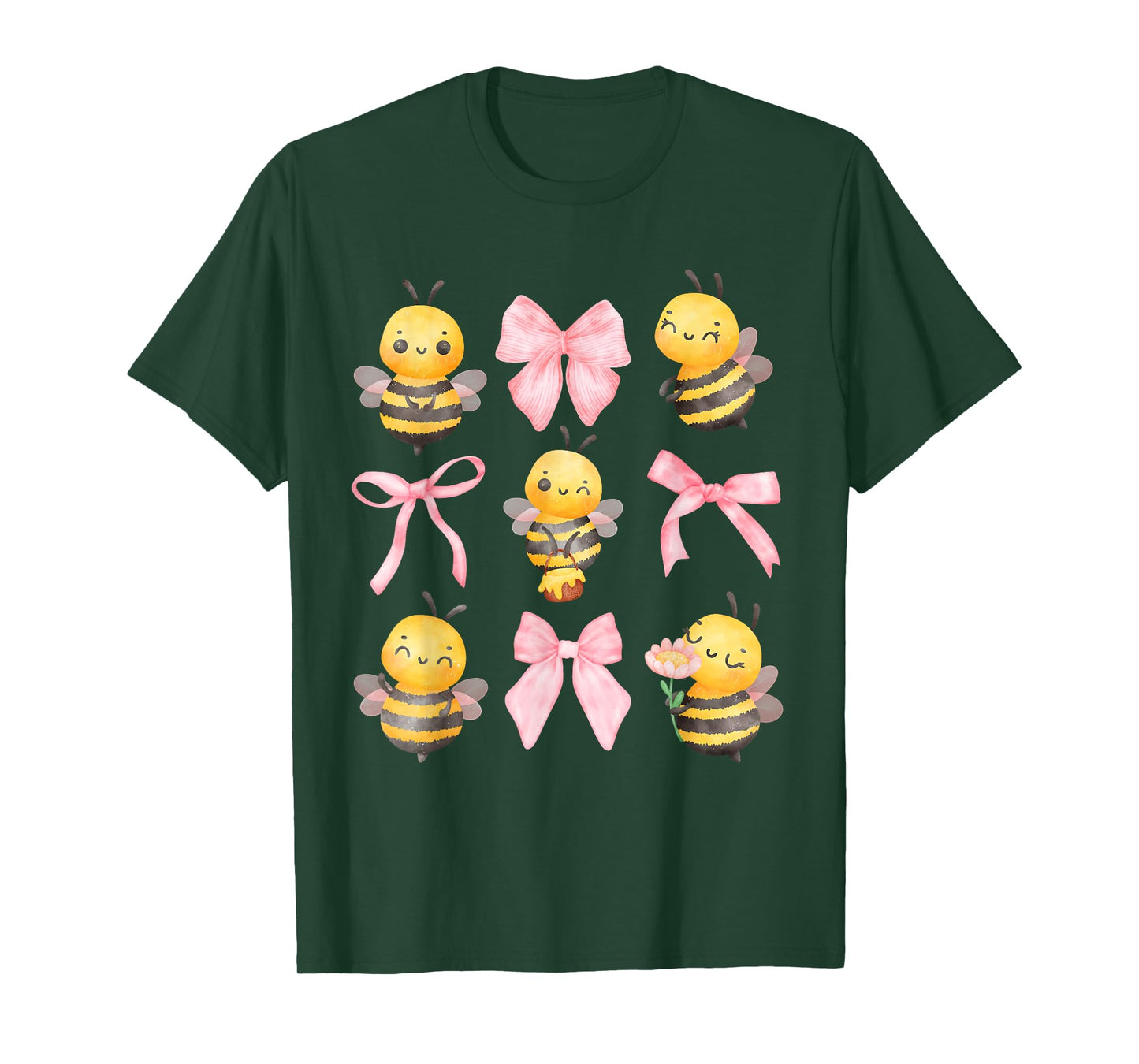 Coquette Bee Pink Bow Bumblebee Theme Birthday Girls T-Shirt