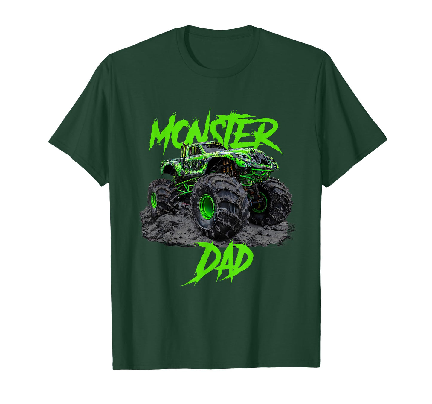 Monster Dad Truck Family Matching T-Shirt