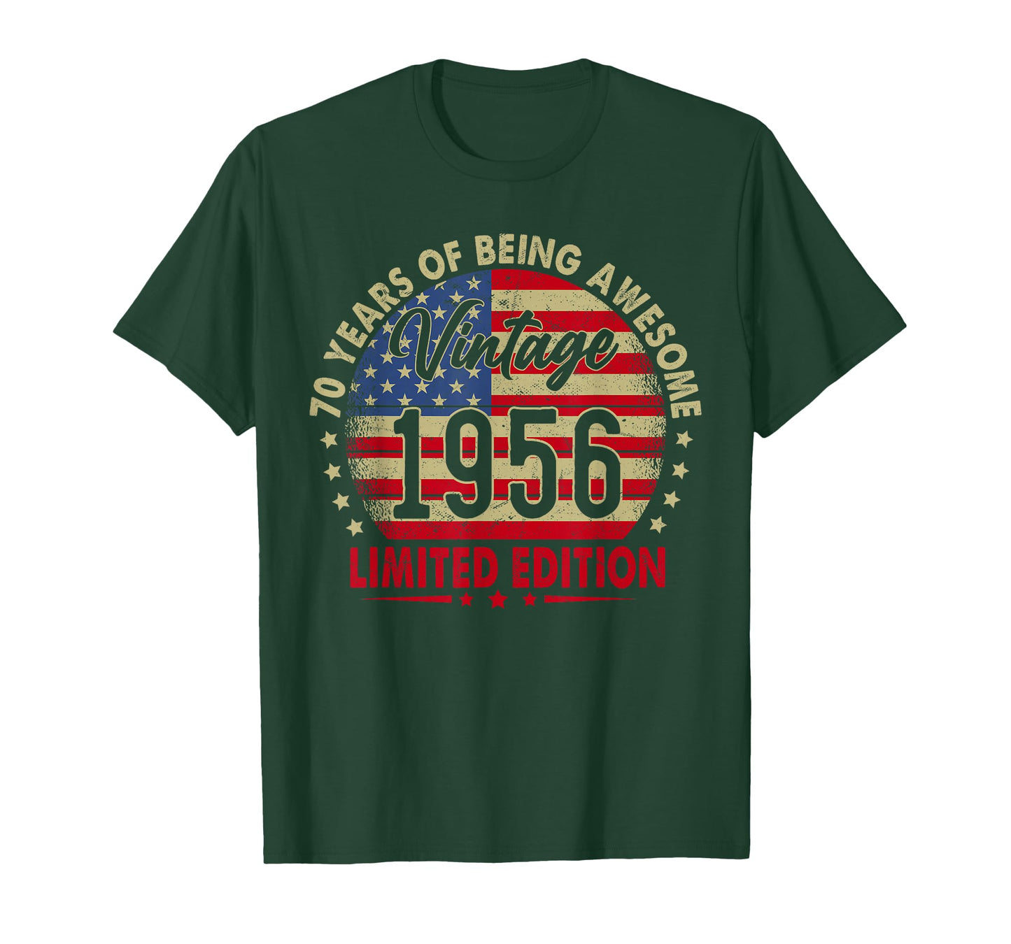 Vintage 1956 Limited Edition 70th Birthday 70 Years Old T-Shirt