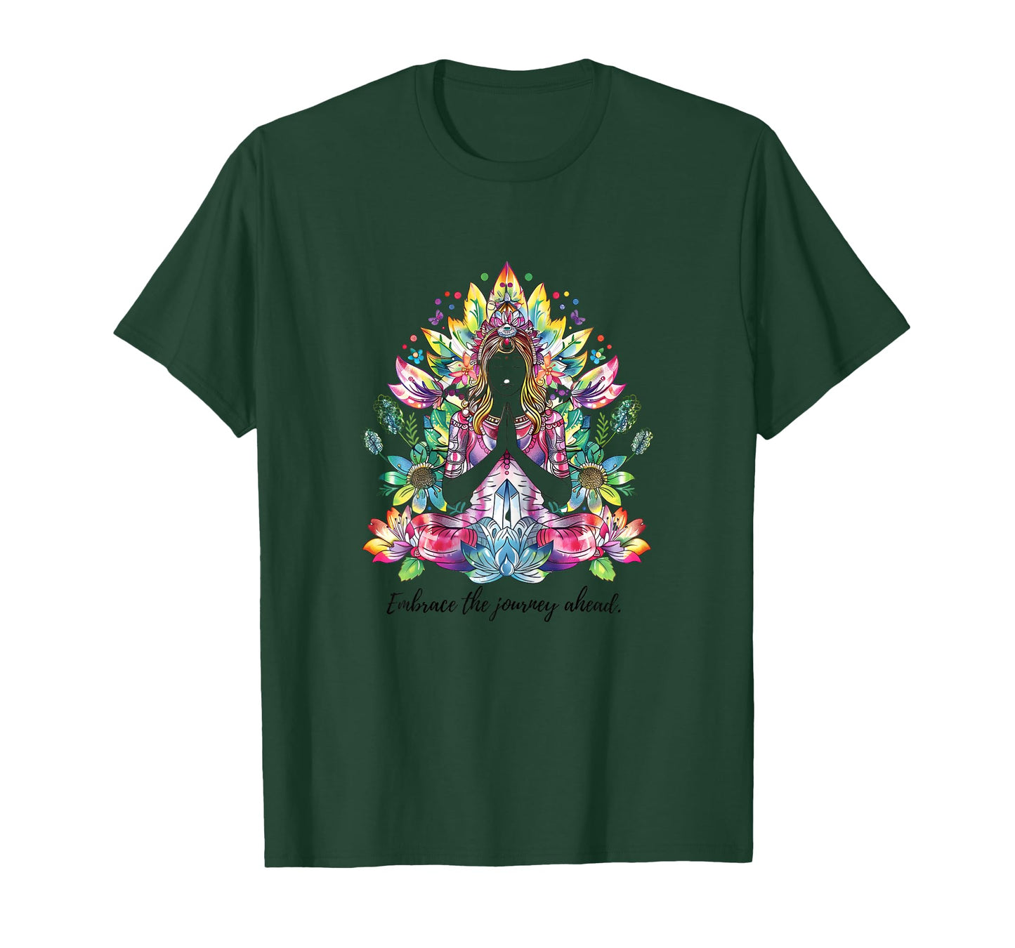 Mindful Meditation Accessory Set - Zen Mantra Cards & Yoga T-Shirt