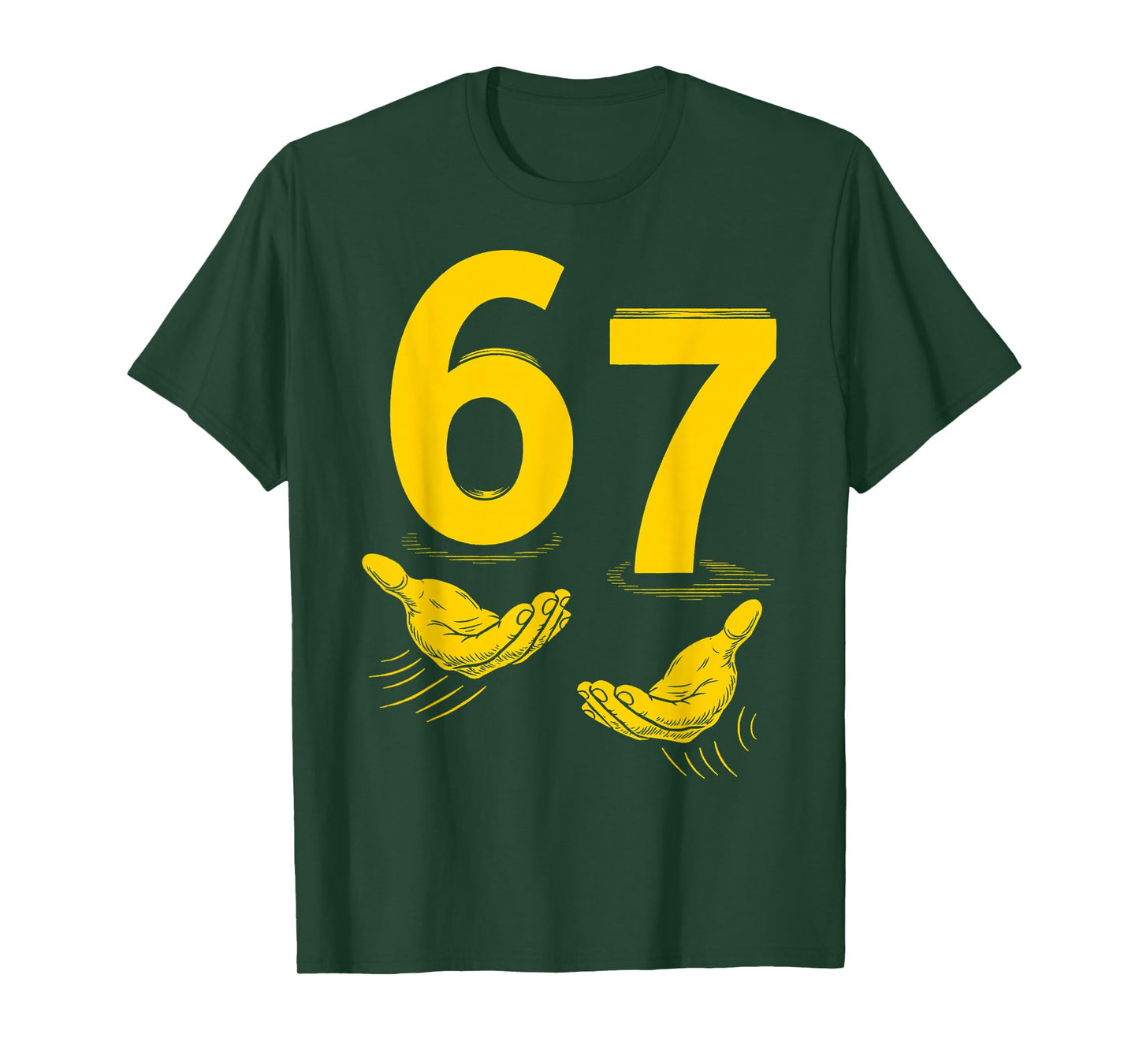 Six Seven 67 6 7 Kids 67 Teen Boys 6-7 Meme Hands 6/7 T-Shirt