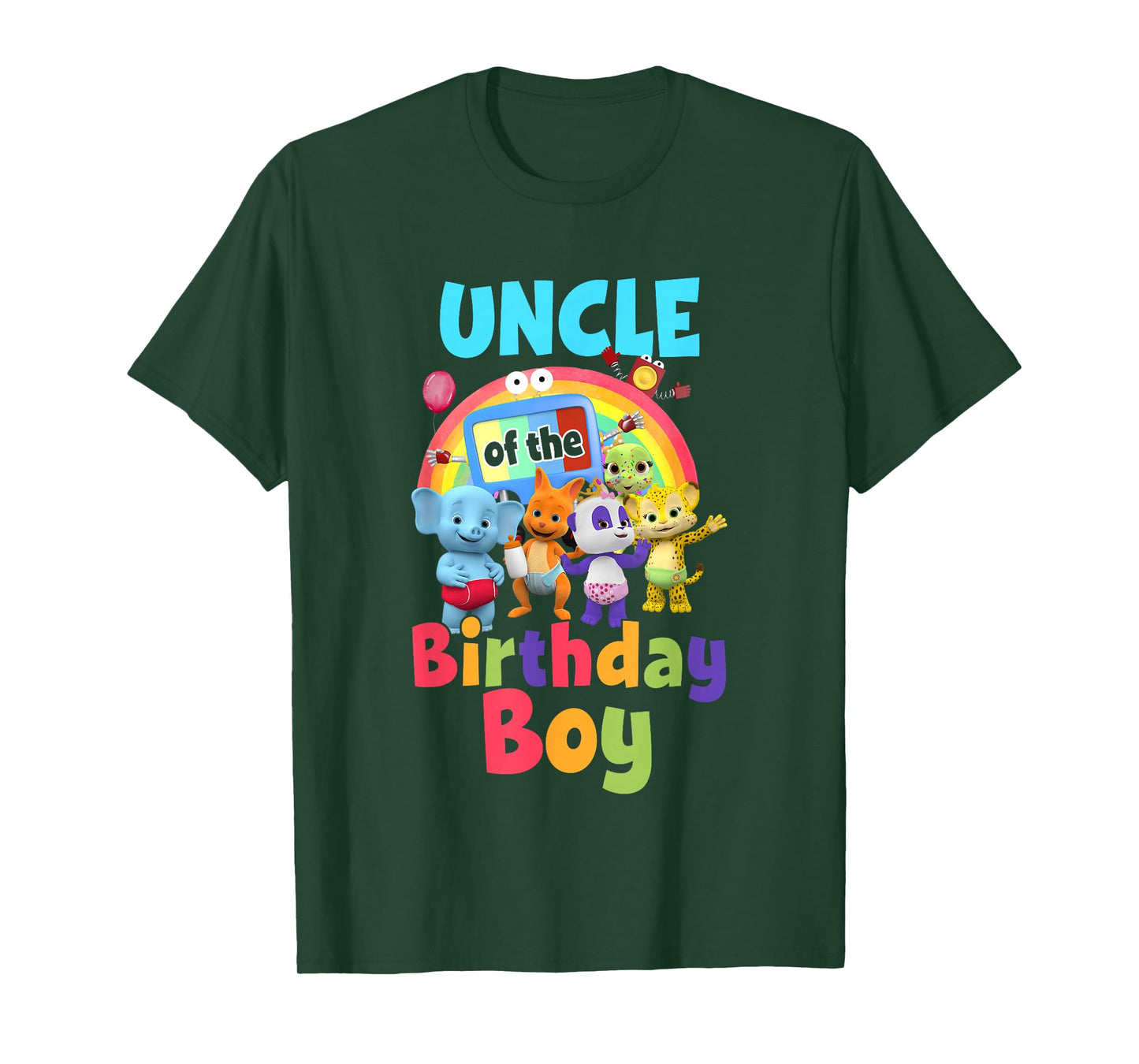 Uncle Of The Birthday Boy Family Party Decor Matching T-Shirt