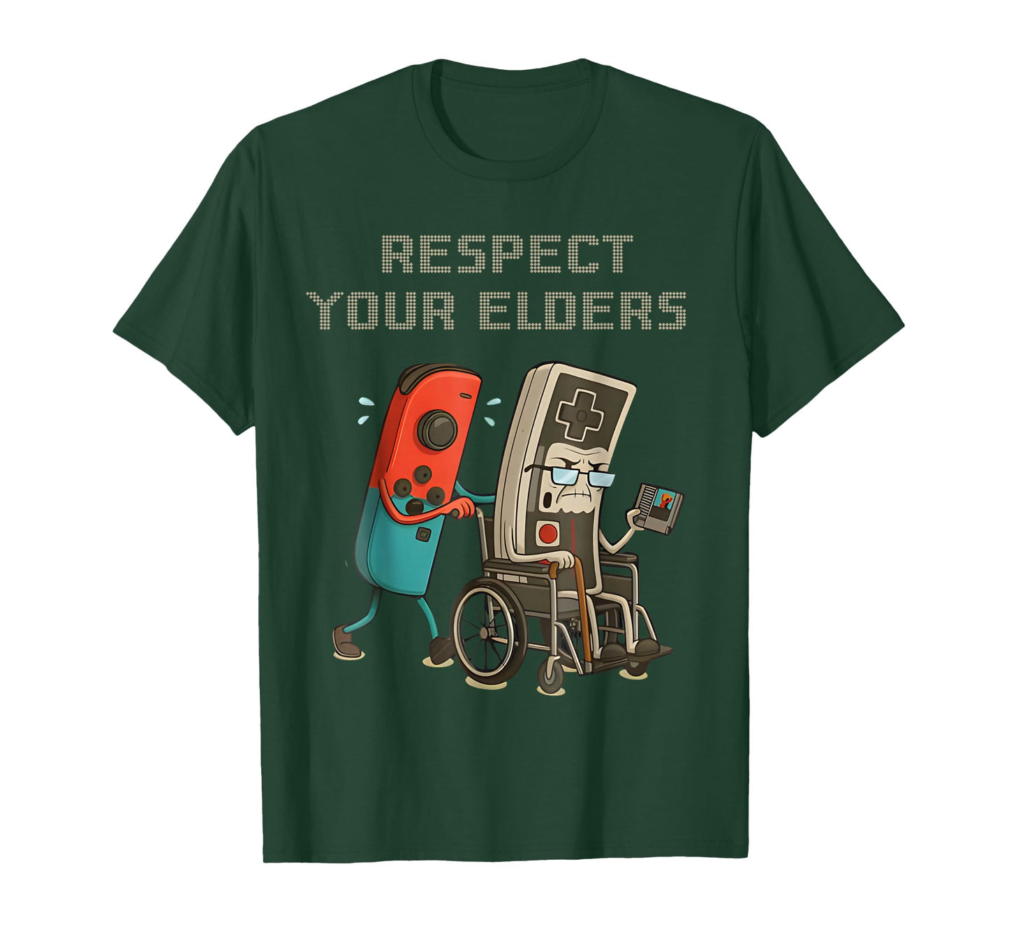 Respect Your Elders Funny Retro Gaming Classic Console Gamer T-Shirt