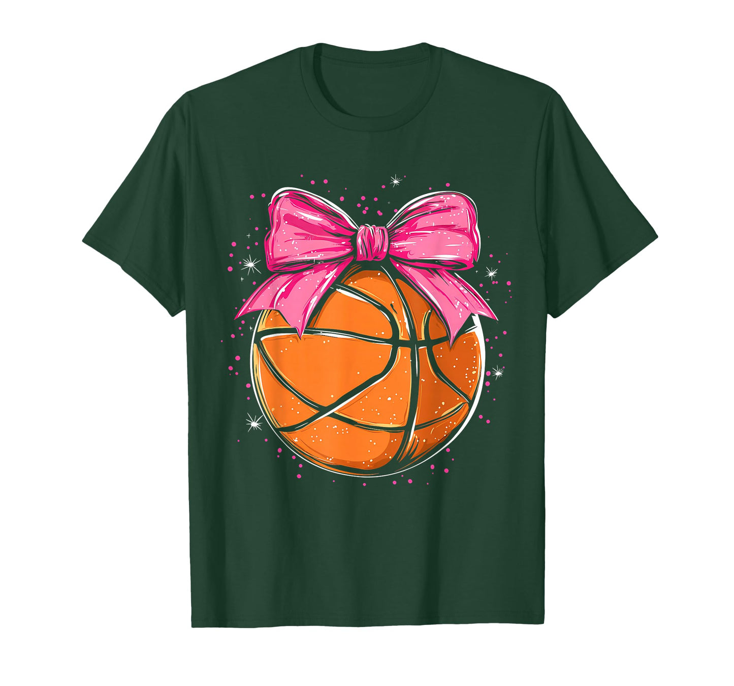 Basketball Coquette Bow Cute Basketball Player T-Shirt