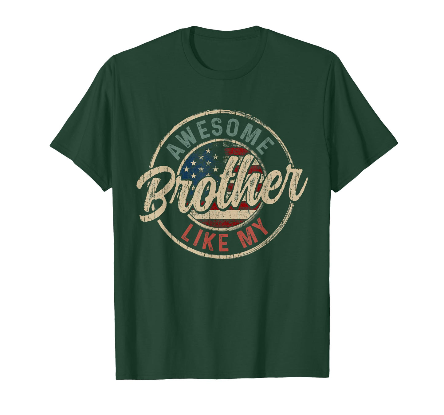 Awesome Like My Brother Vintage Retro Funny Parent T-Shirt