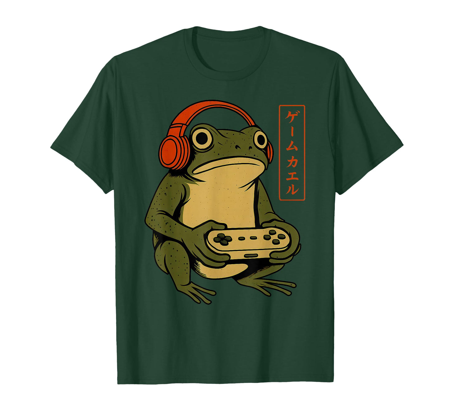 Japanese Gamer Frog Art Men Women Boys Funny Vintage Gaming T-Shirt