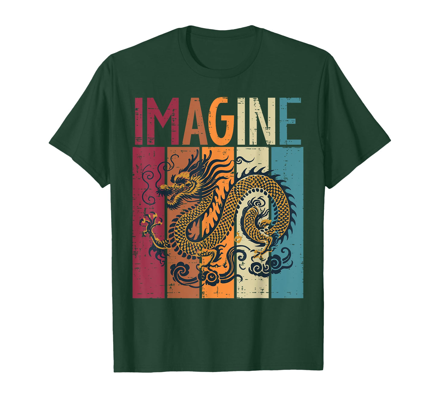 Japanese Dragon Imagine Retro Fantasy Mythical Men Women Kid T-Shirt
