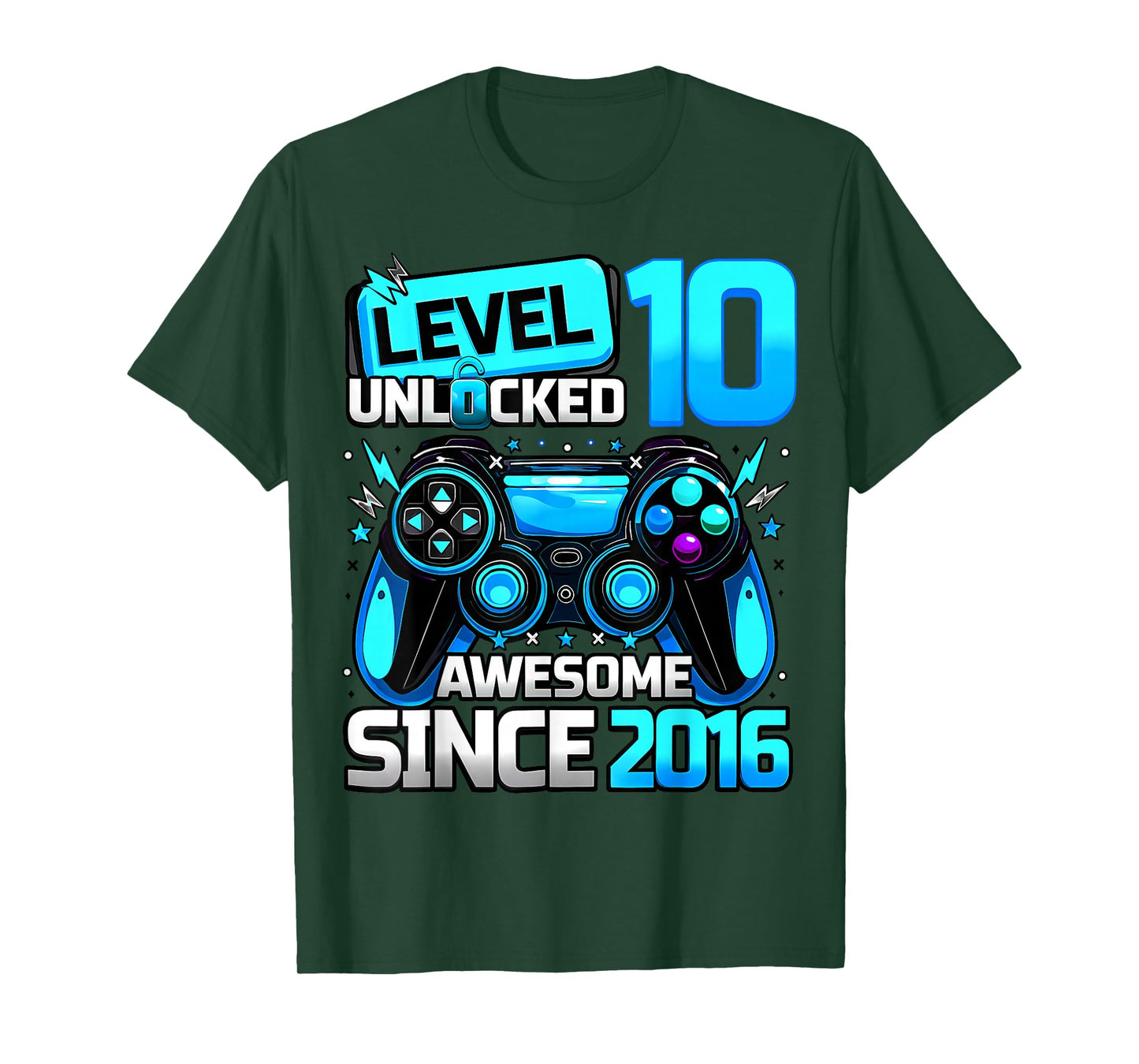 10th Birthday Level Unlocked Dab 10 Bday Gamer Boys Kids T-Shirt