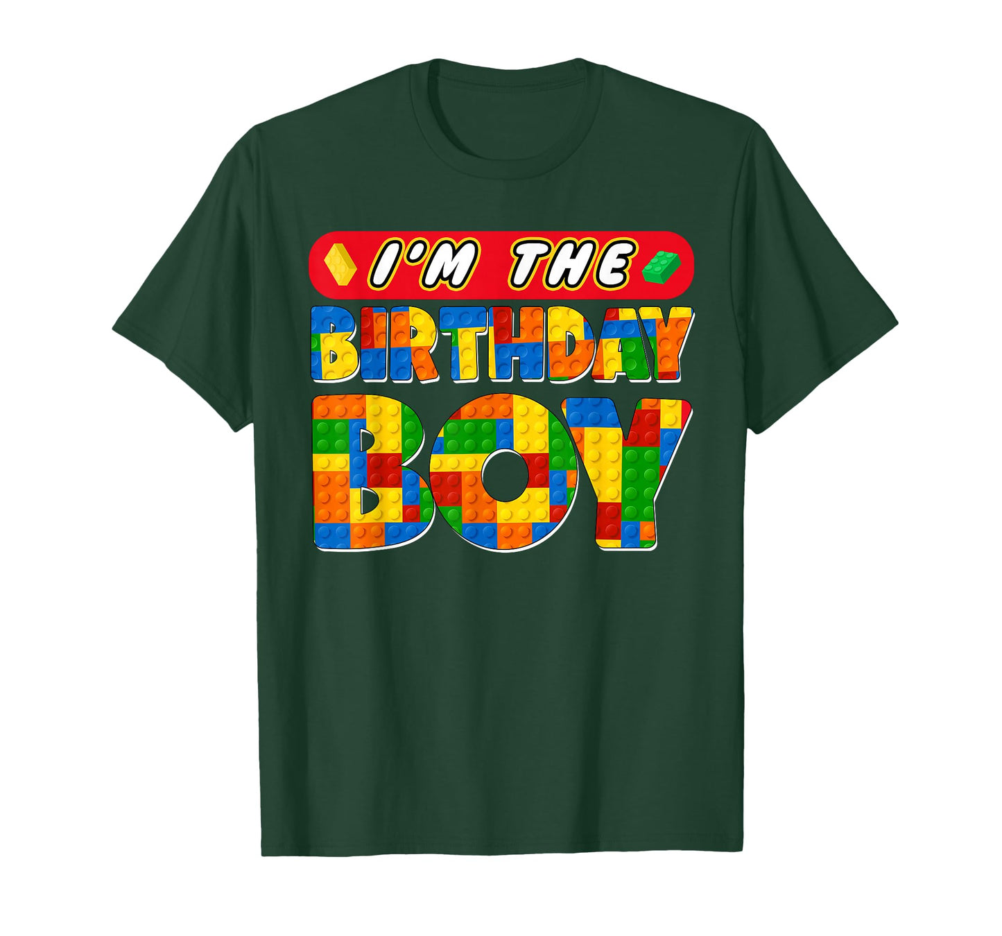 Im The Birthday Boy Building Bricks Family Party Decorations T-Shirt