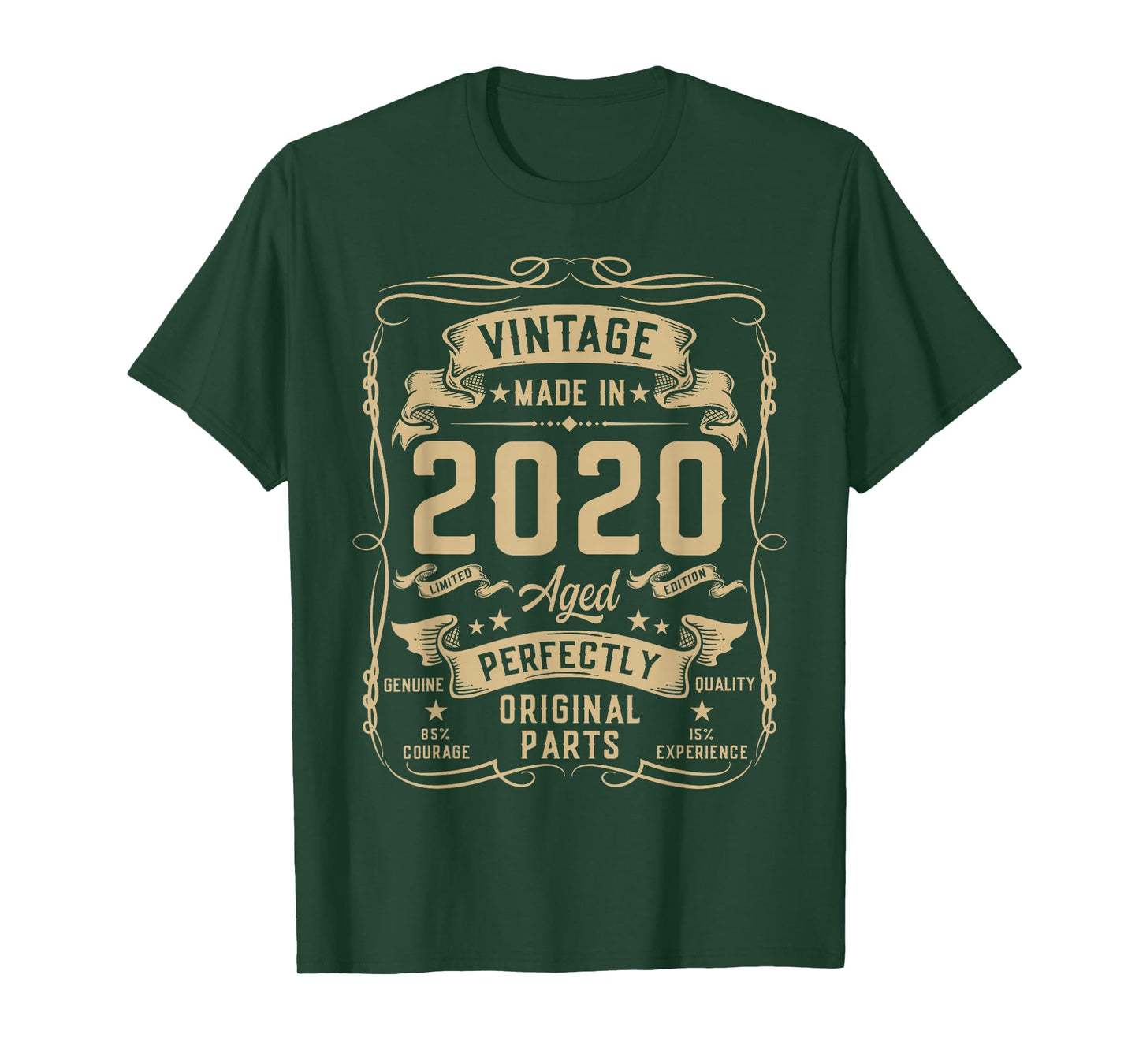 Vintage 2020 6yr 6th Birthday Gifts Boys Girls 6 Year Old T-Shirt