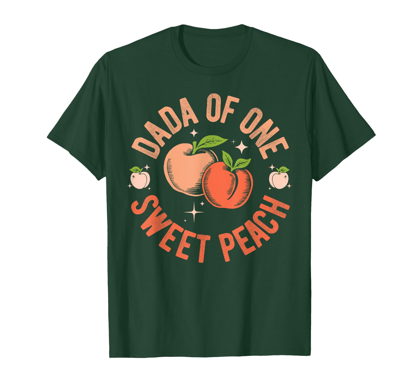 Dada Dad First Birthday One Sweet Peach Bday Family Matching T-Shirt