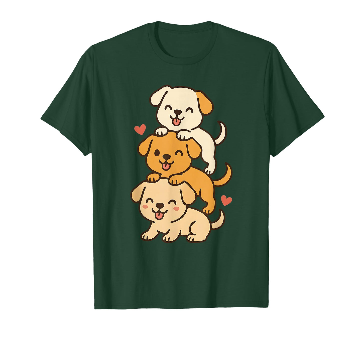 Cute Kawaii Puppies Neko Funny Dog Lover Gift Women Girl T-Shirt