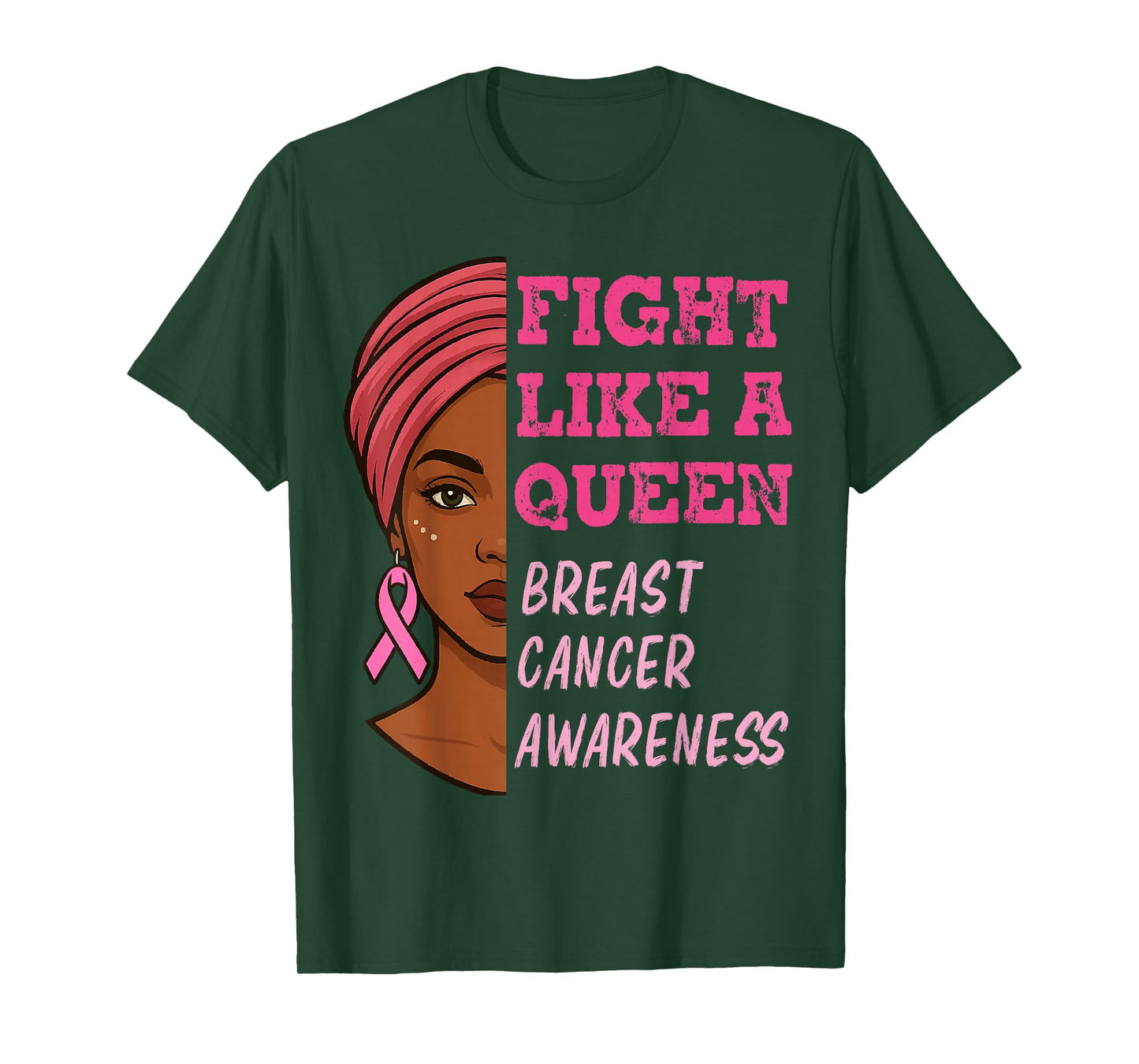 Breast Cancer Awareness Black Women Pink Ribbon Survivor T-Shirt
