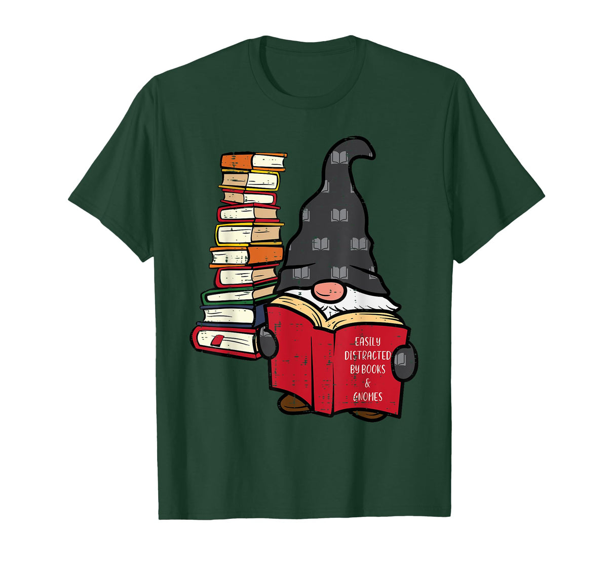Gnome Read Reading Book Librarian Across America Women Kids T-Shirt