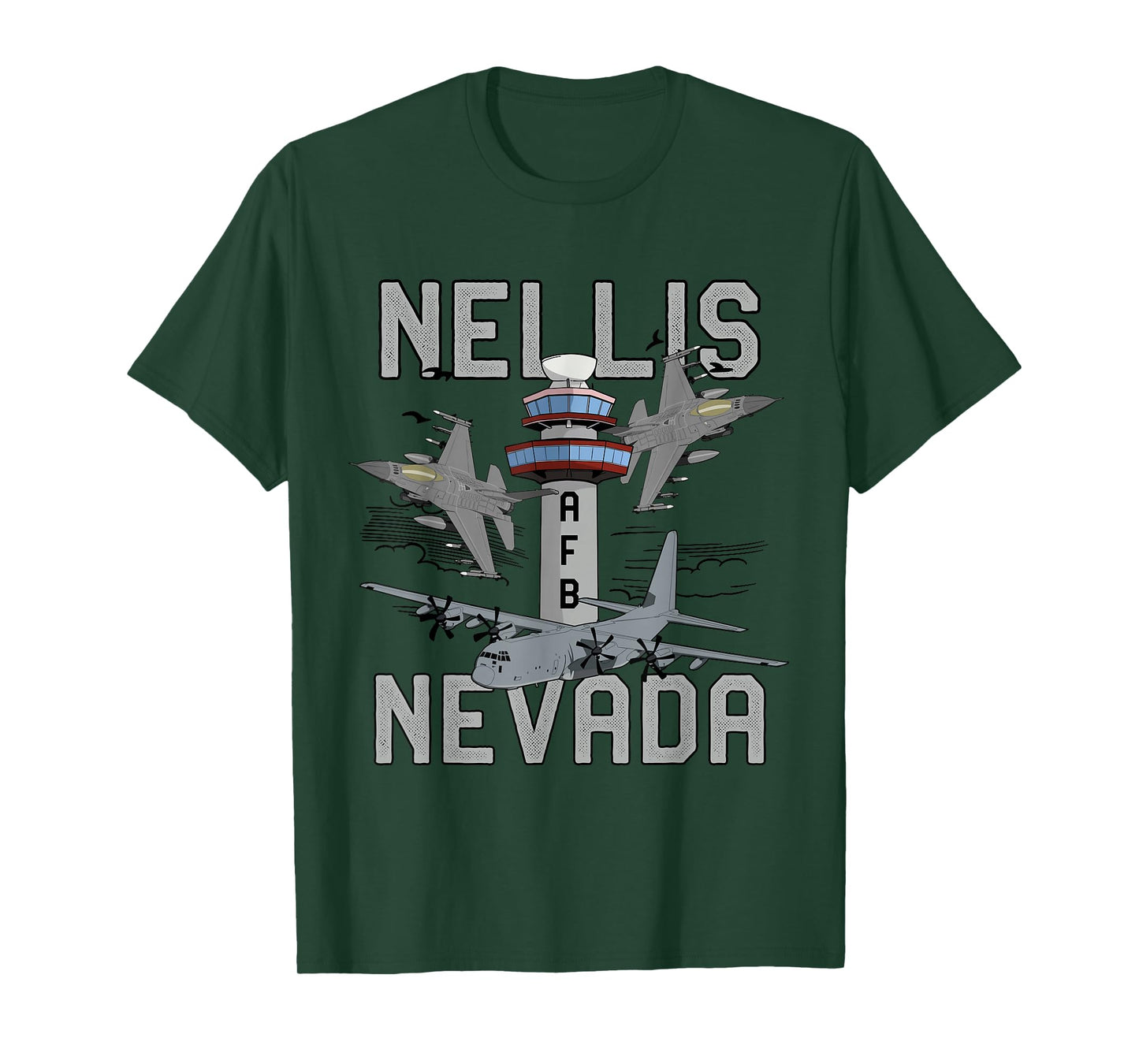 Nellis AFB Nevada Air Force Base Fighter Jets Vintage Tee T-Shirt