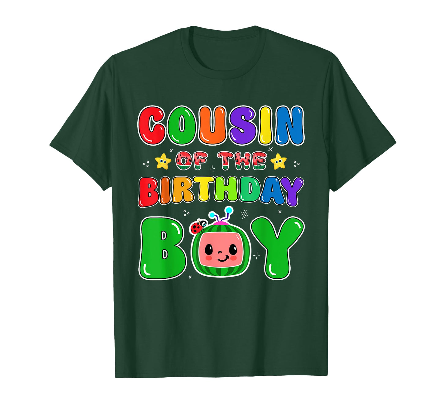 Cousin of The Birthday Boy Funny Melon Family Party Matching T-Shirt