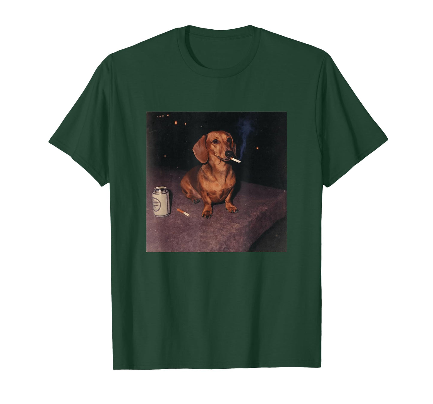 Funny Smoking Dachshund Cigarette Beer Gen Z T-Shirt