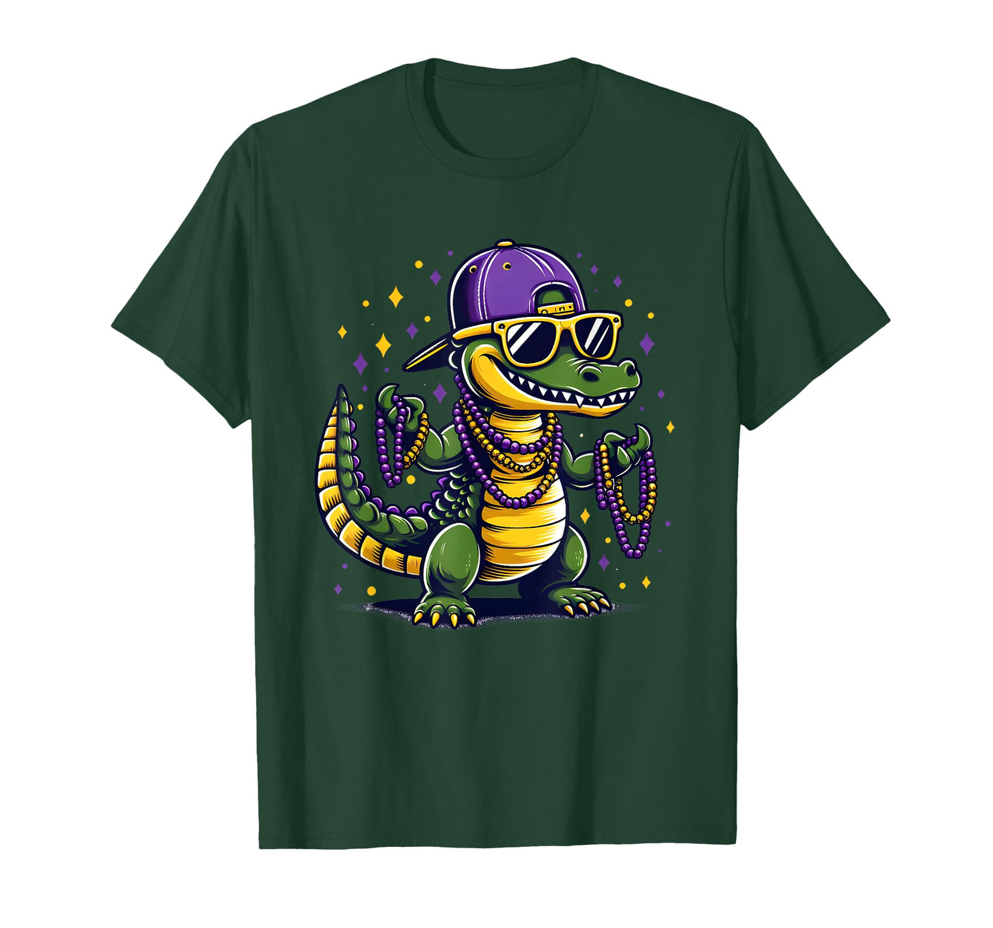 Aligator Crocodiles Mardi Gras Costume Men Women Mardi Gras T-Shirt