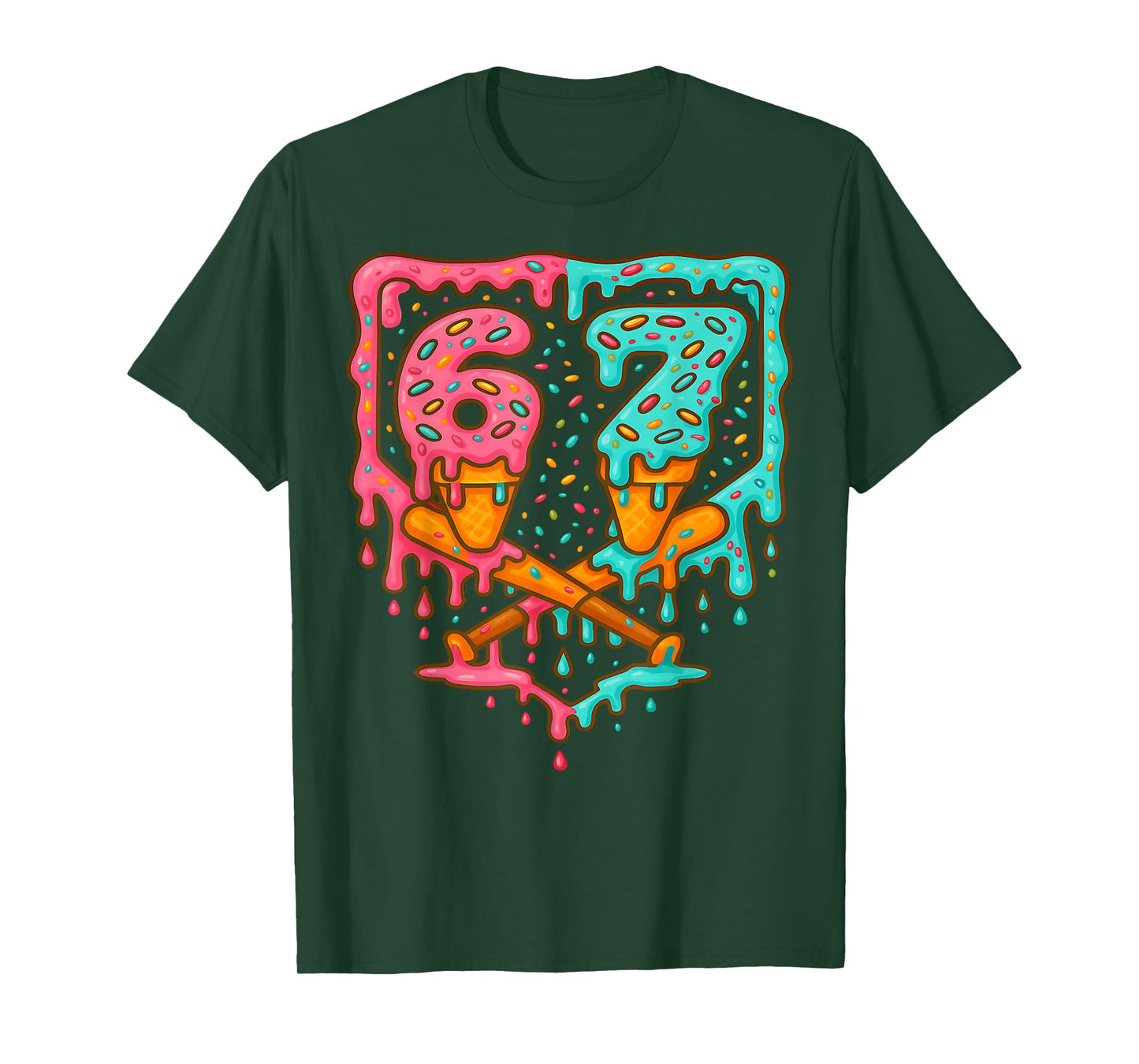 Baseball Drip Ice Cream 67 Baseball Lifestyle 101 T-Shirt