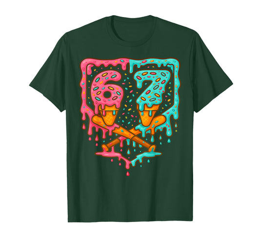Baseball Drip Ice Cream 67 Baseball Lifestyle 101 T-Shirt