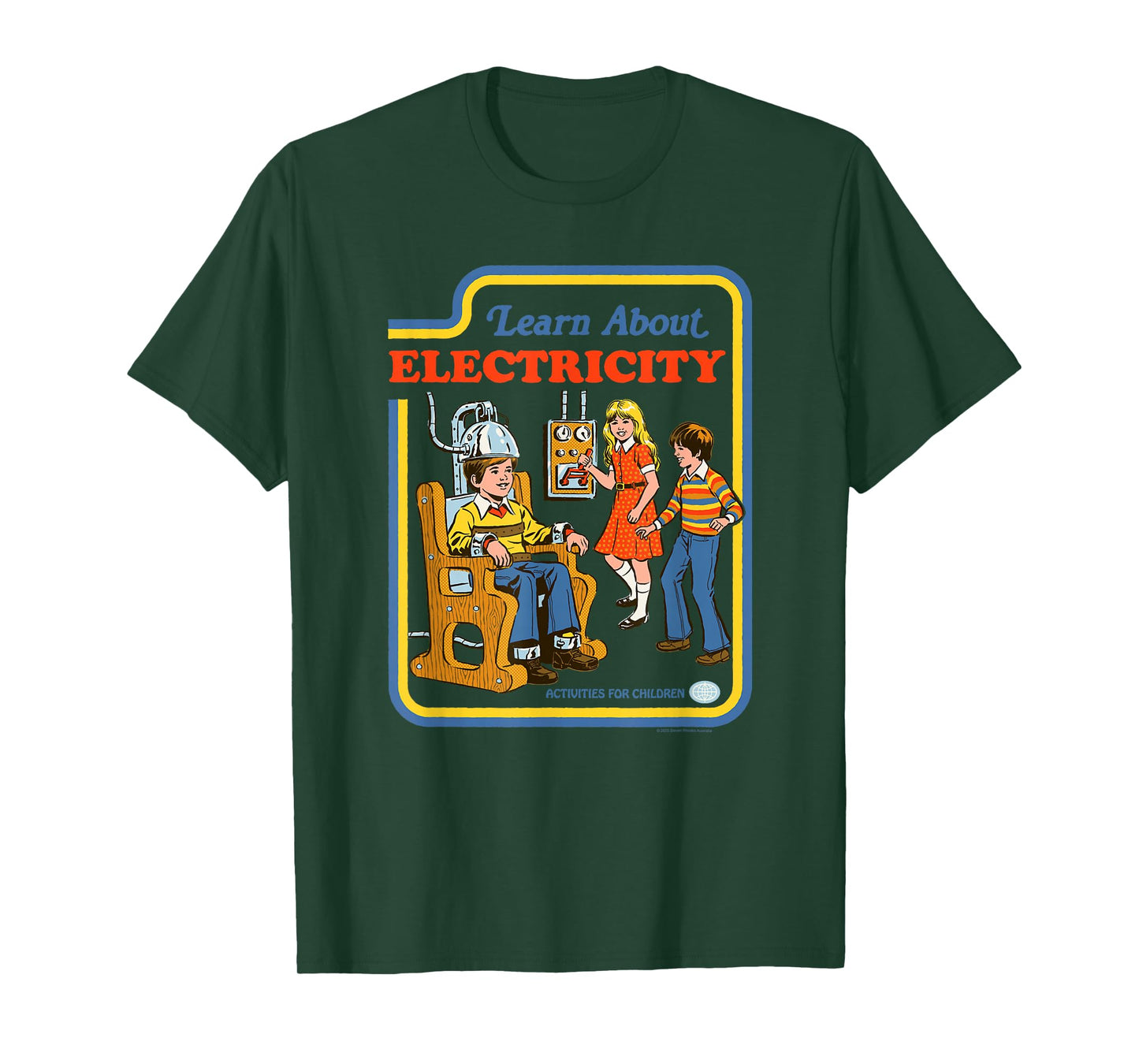 Steven Rhodes Learn About Electricity Funny Vintage T-Shirt