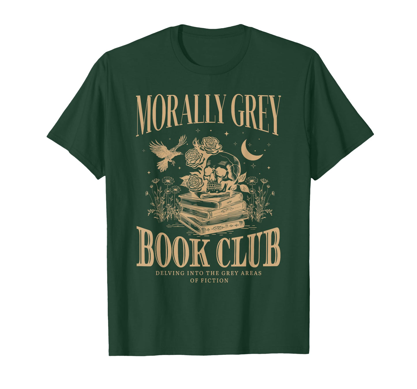 Morally Grey Book Club Skeleton Funny Books Lover Bookworm T-Shirt