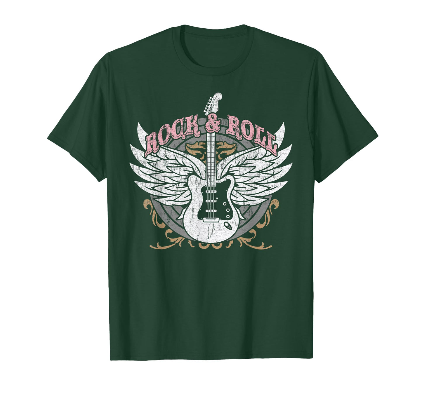 Rock and Roll Guitar Vintage ROCK Women Music T-Shirt
