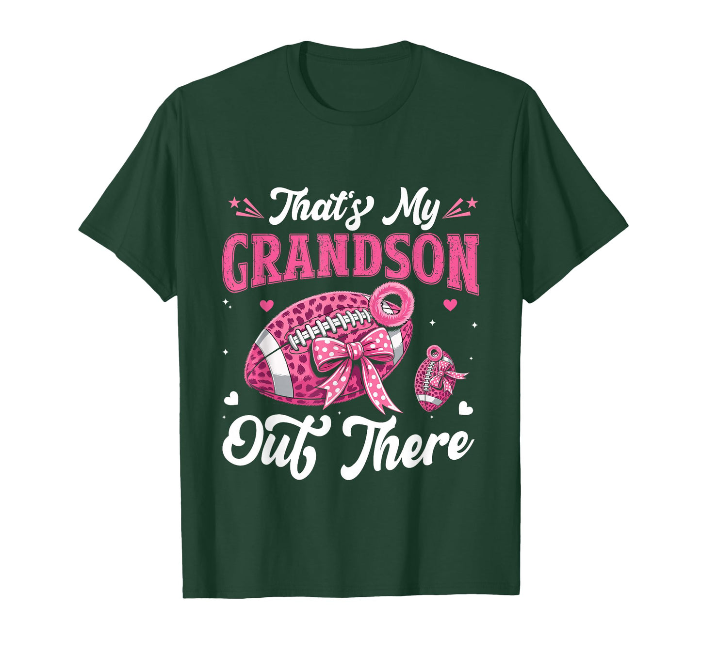 That's My Grandson Out There Football Grandma Grandpa Funny T-Shirt