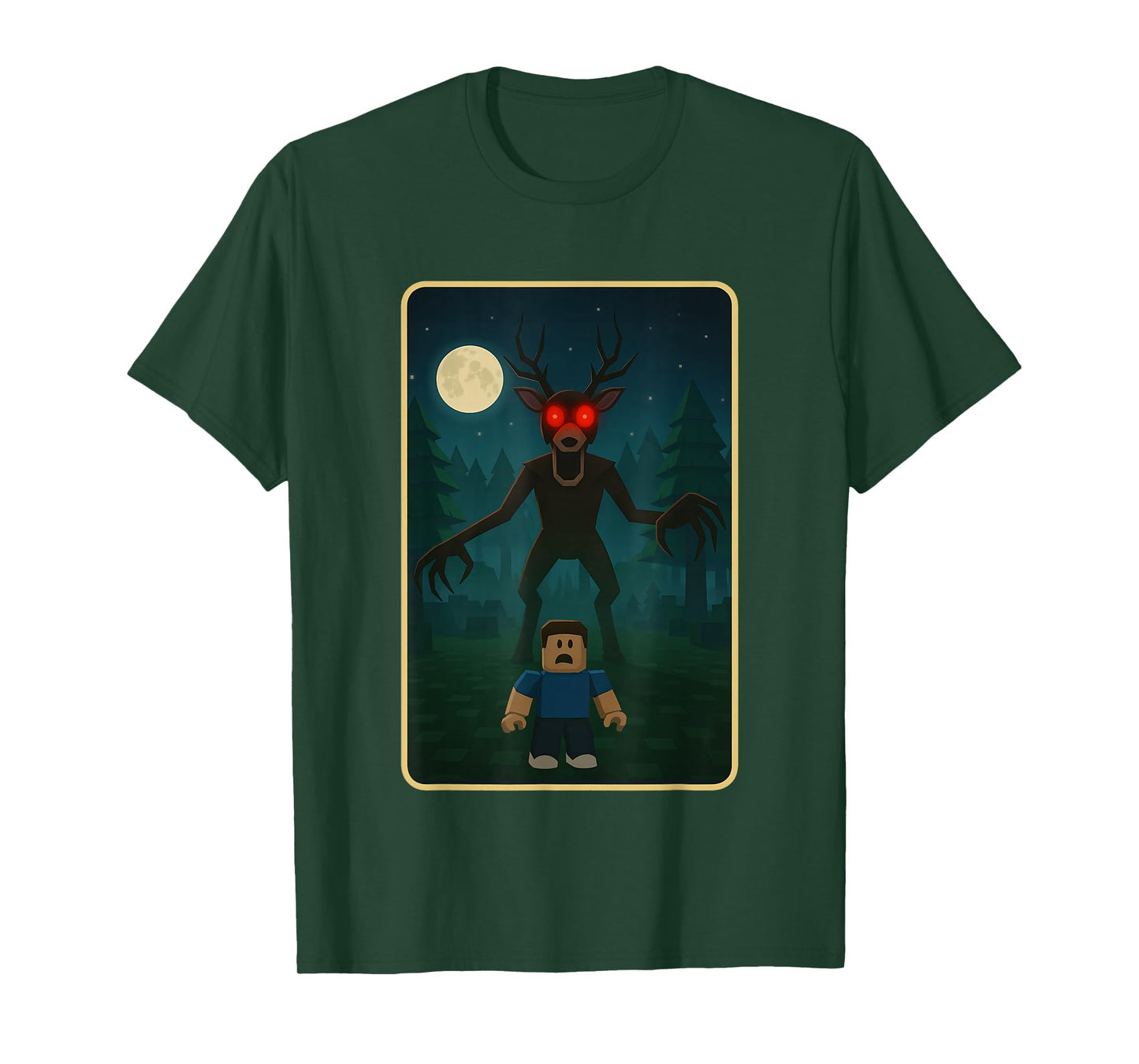 Scary Deer 99 Nights Halloween Gamer in The Forest Kids Meme T-Shirt