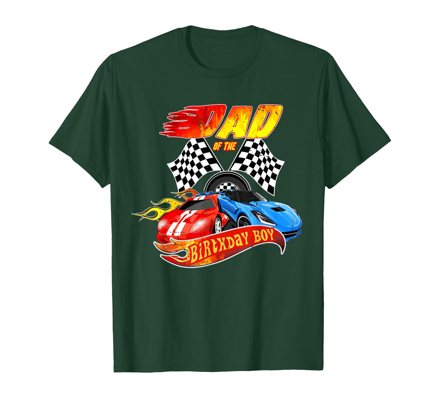 Dad Of The Birthday Boy Race Car Birthday Party Racing Cute T-Shirt