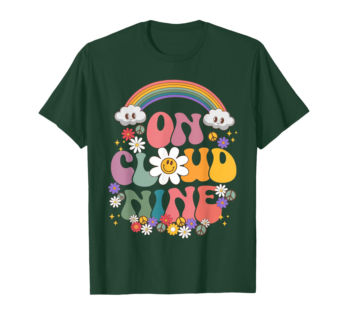 On Cloud NINE BIRTHDAY SHIRT 9th Birthday Girl Funny Retro T-Shirt