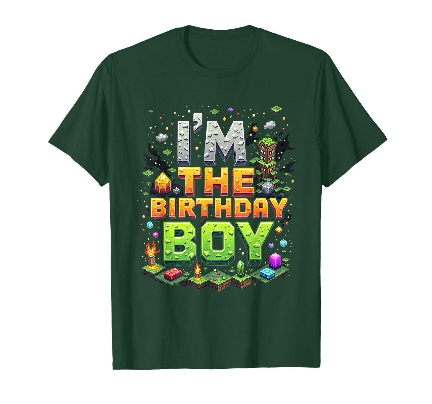 Bday Party Video Gamer Pixel Number I'm The Birthday Boy T-Shirt
