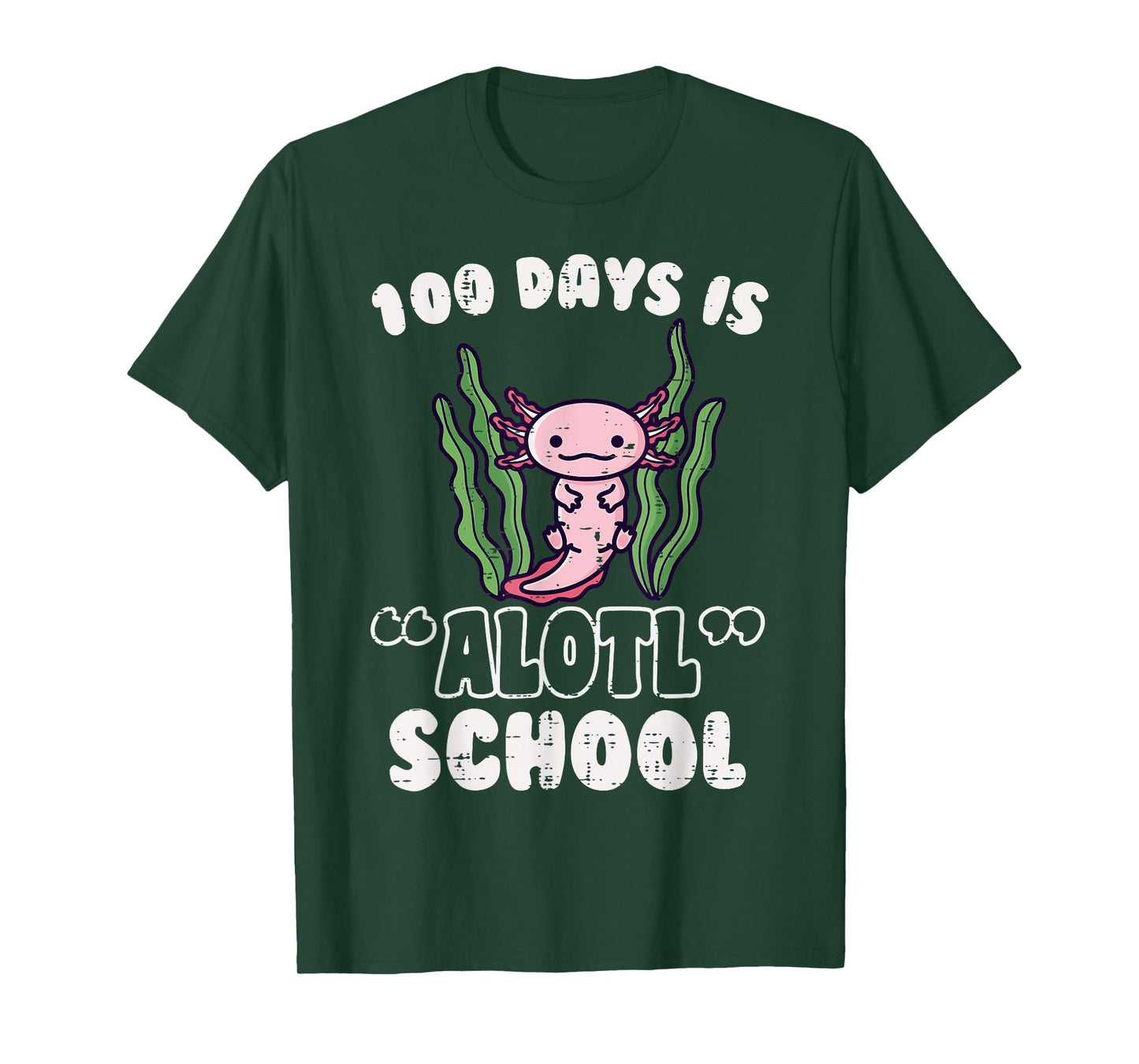 100 Days is Alotl School Axolotl 100th Day Boys Girls Kids T-Shirt